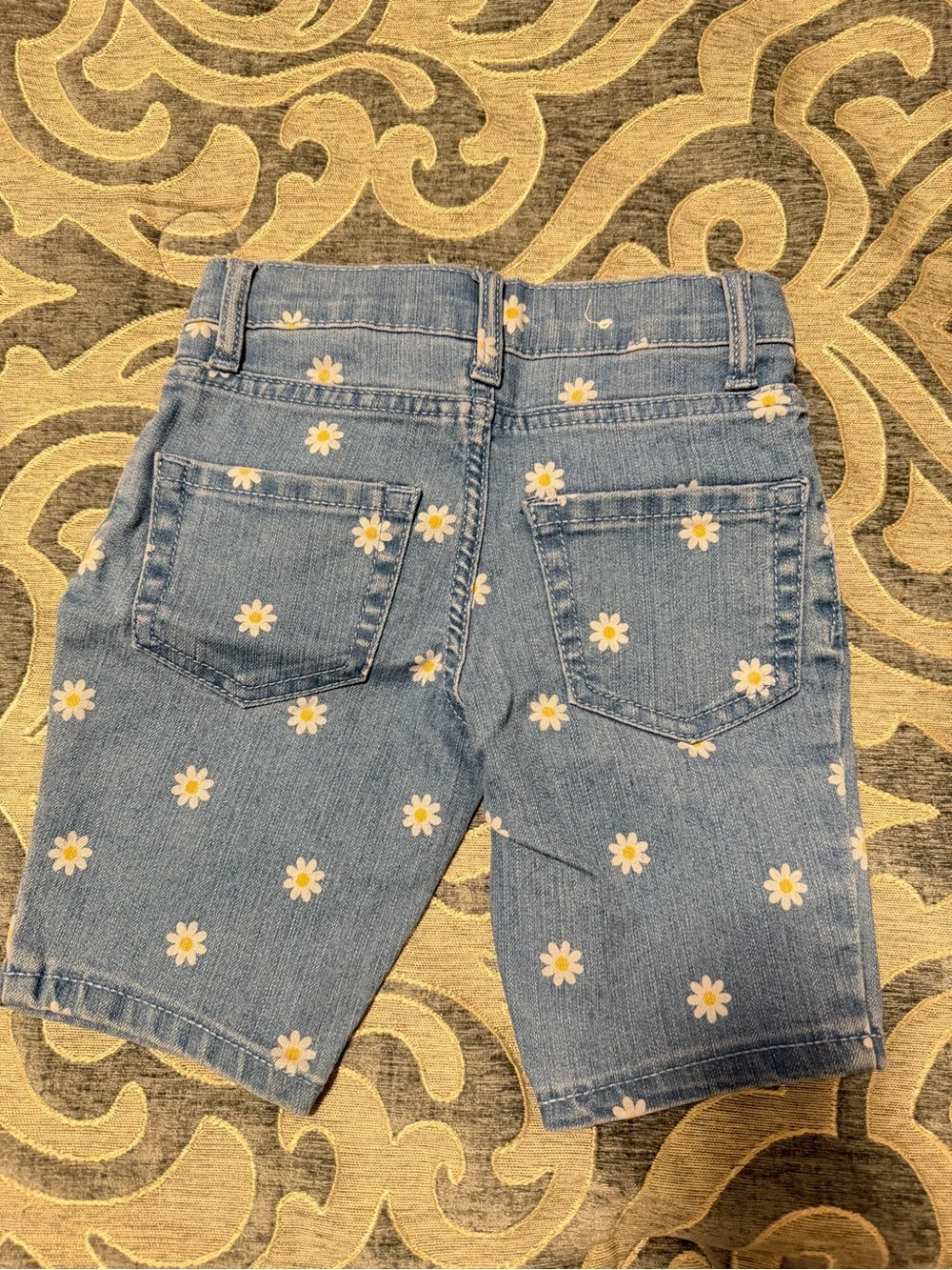The Children's Place Blue Denim Daisy Print Shorts